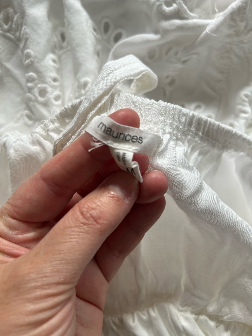 Maurices White Eyelet Tiered Mini Sundress - Picture 5 of 9